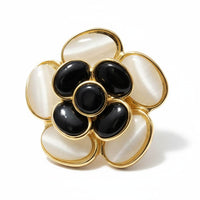 Bague Fleur Or et Noir - Béhemora